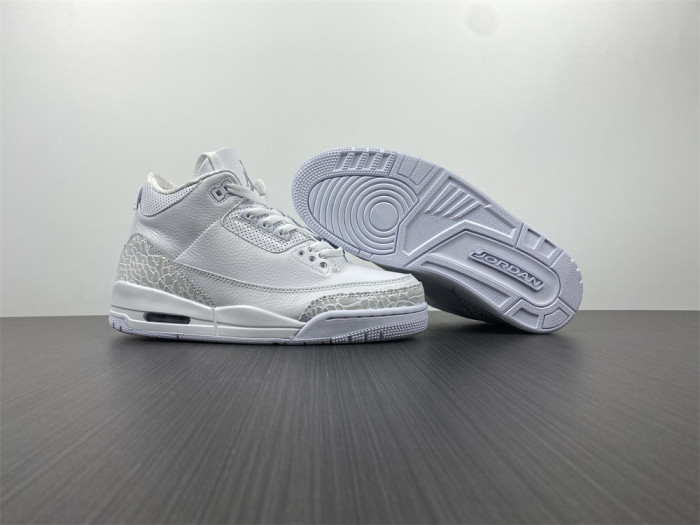 jordan 3 retro pure white 2018 (ps) 429487-111