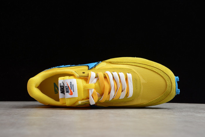 nike ld waffle x sacai blue yellow unisex running shoes bv5378-8000
