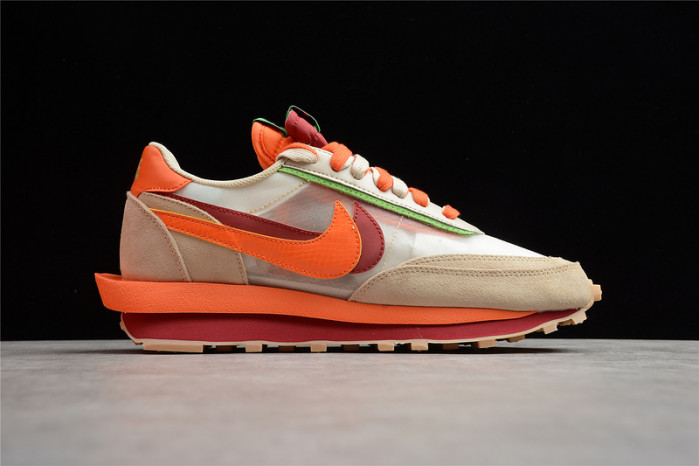 nike ldwaffle clot sacai net orange blaze dh1347-100