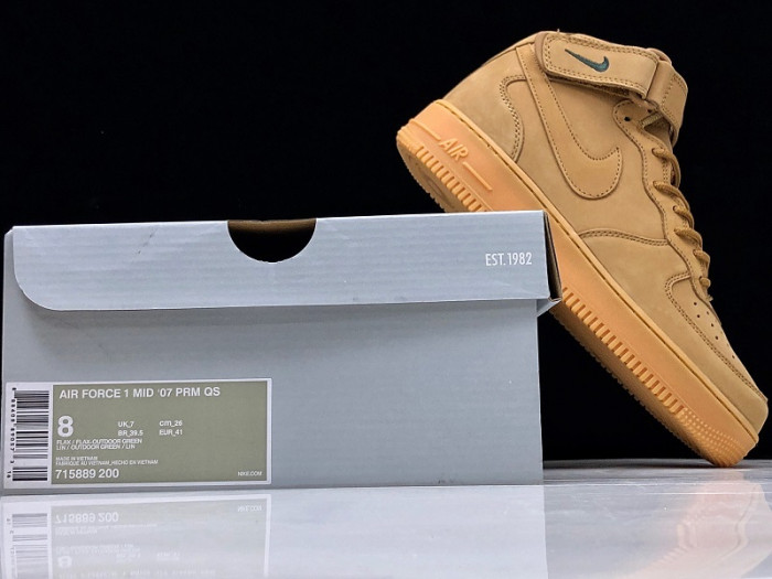 nike air force 1 mid flax (2016) 715889-200