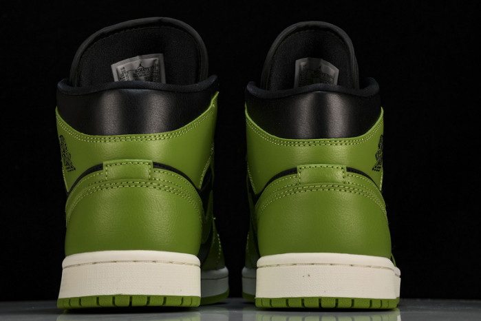 air jordan 1 mid“green black”  bq6472-031