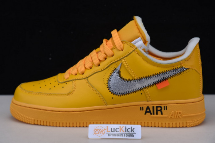 nike air force 1 low ow university gold metallic silver dd1876-700