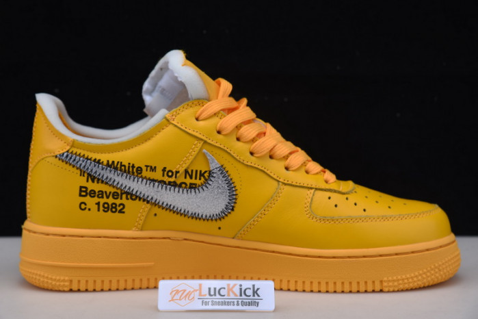 nike air force 1 low ow university gold metallic silver dd1876-700