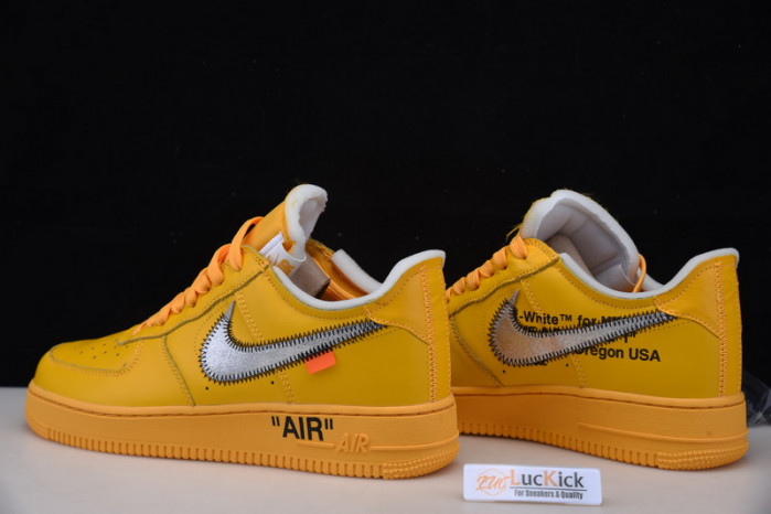 nike air force 1 low ow university gold metallic silver dd1876-700