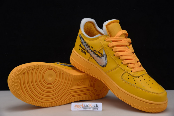 nike air force 1 low ow university gold metallic silver dd1876-700