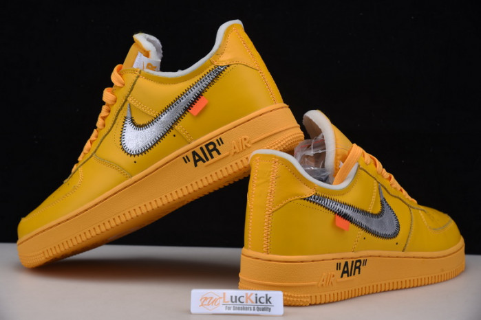 nike air force 1 low ow university gold metallic silver dd1876-700