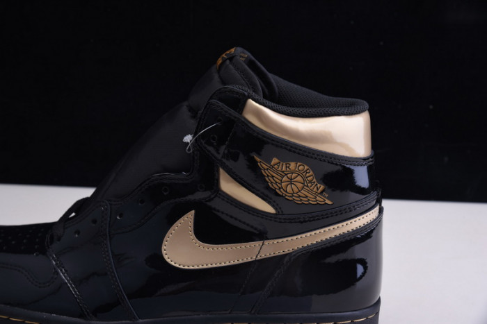 jordan 1 retro high black metallic gold (2020) 555088-032