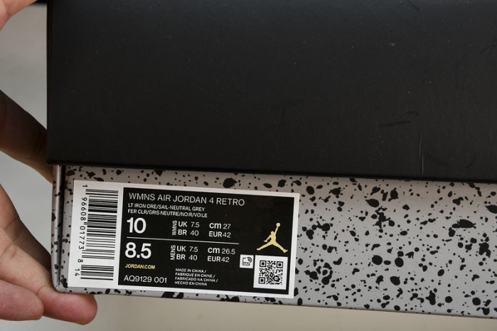 air jordan 4  light iron ore”  aq9129-001