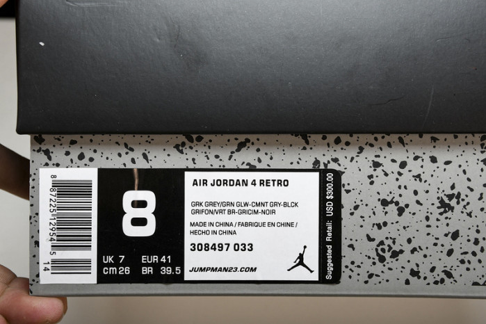 Jordan 4 Retro Green Glow 308497-033