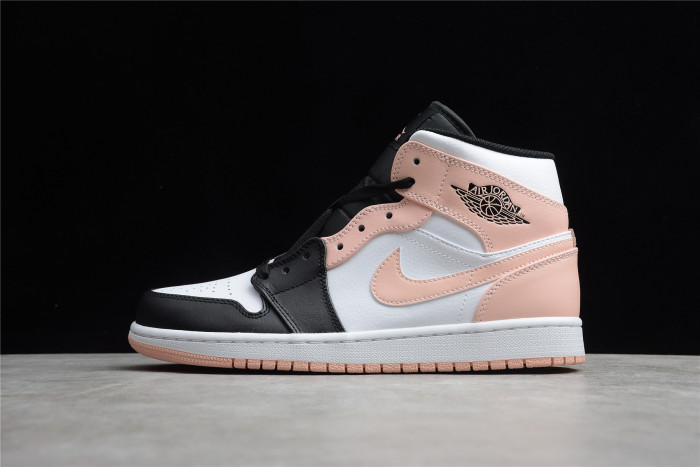 jordan 1 mid arctic orange black toe  554724-133
