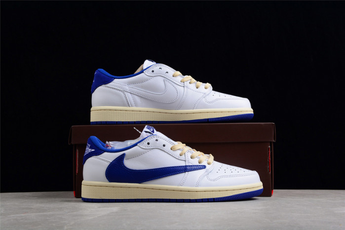 fragment design x travis scott x air jordan 1 retro low white royal blue    dm9868-218
