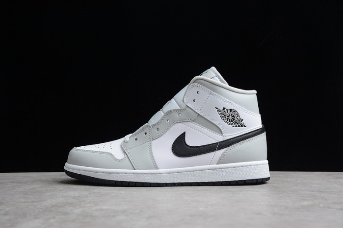 air jordan 1 mid "light smoke grey" aj1  bq6472-015